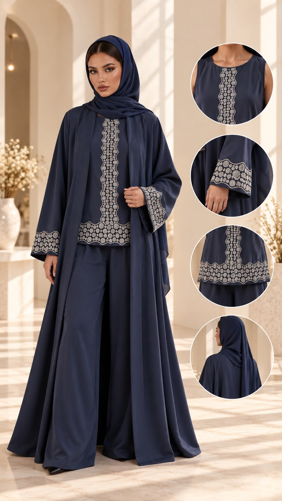 عباية بشك من اربع قطع